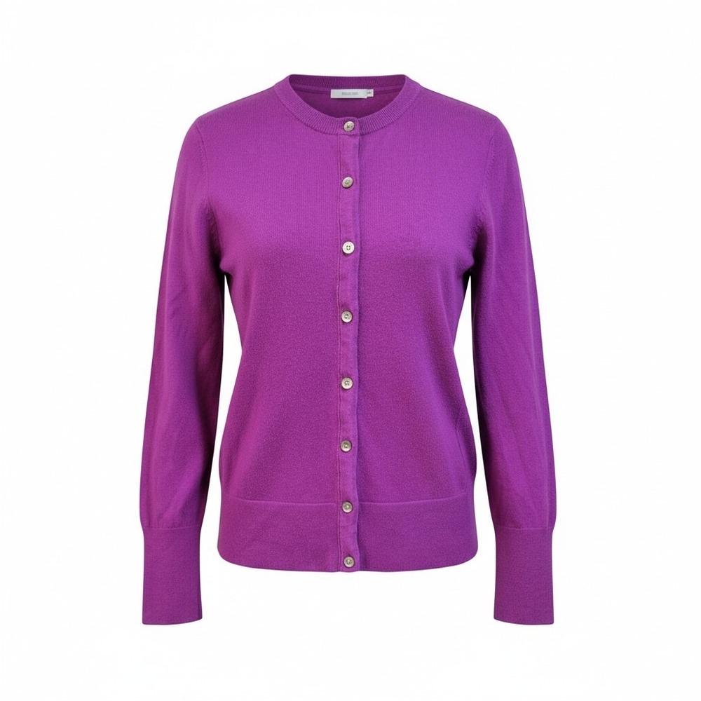 Eddie Bauer Cardigan Size M Preppy Twee Style‎ Classic Purple Women's